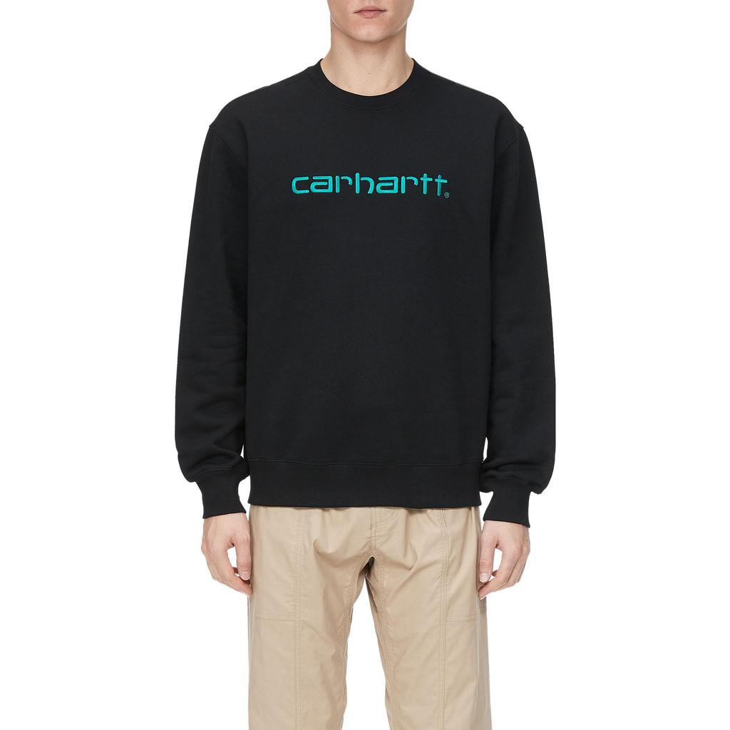 Carhartt WIP Letter Long Sleeve Sweatshirt Men Sweatshirt Black CHXSWA191061G-BKX