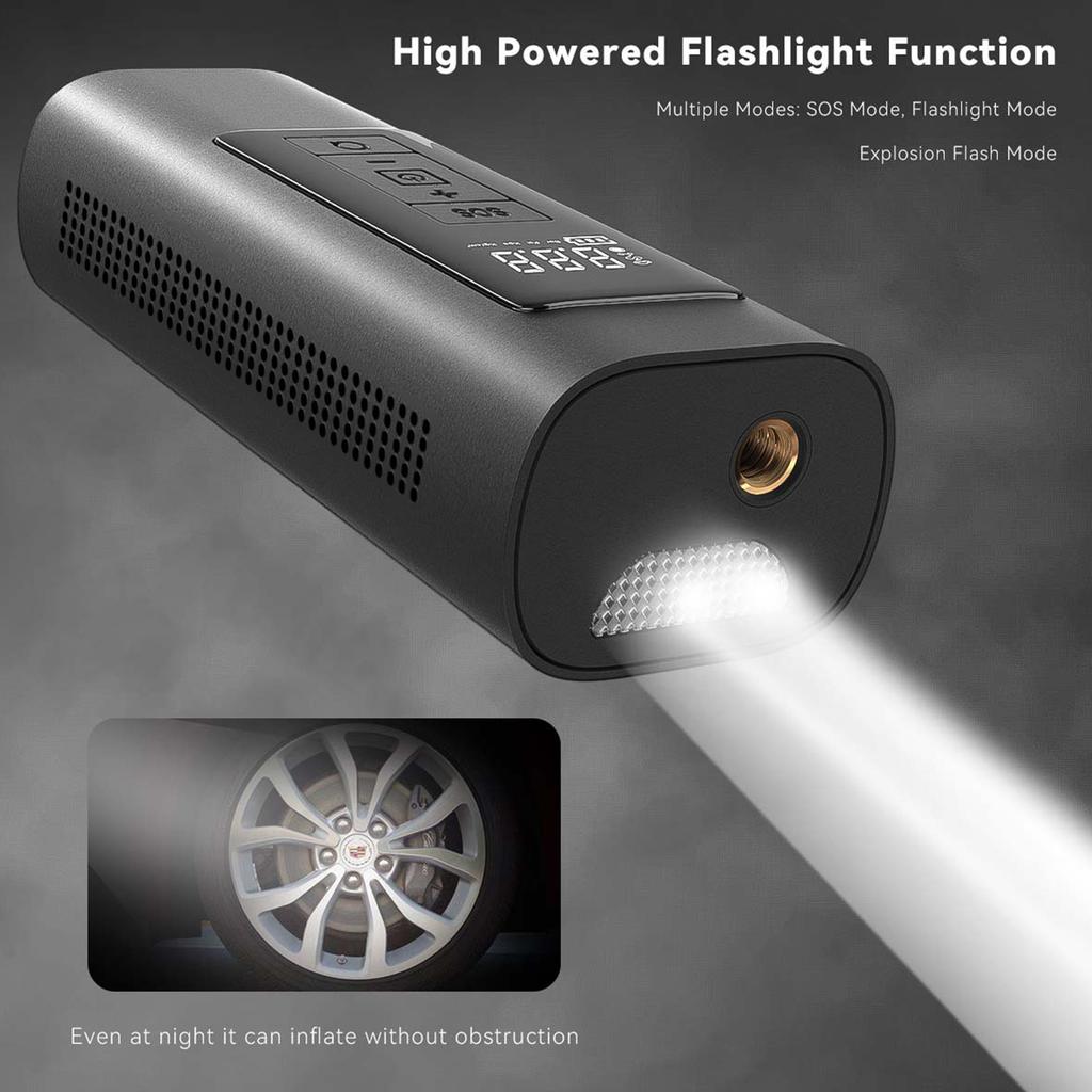 Portable Air Compressor Electric Car Pump Automatic MotorcyclesTire Inflator Digital Pressure Gauge Detect with LED Lamp
