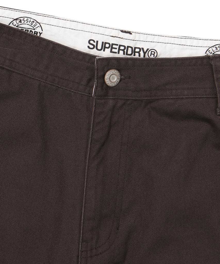 Syupeodeulai Corduroy Mix Straight Carpenter Pants Brown