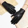Men's and Women's Sheepskin Genuine Leather Gloves  Couple Honeycomb Gloves  Simple and Warm In Winter Fashionable for Cycling and Commuting