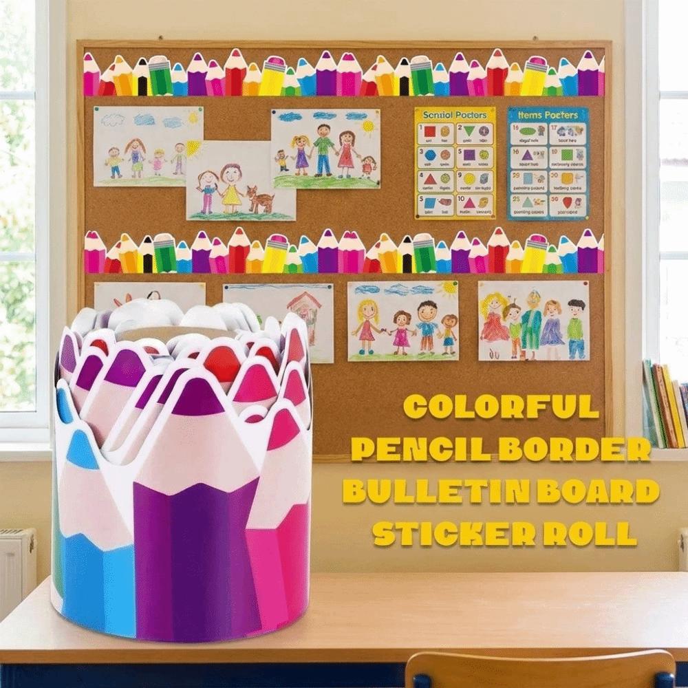 Colorful Border Sticker Roll Copperplate Paper Classroom Decorations  Classroom