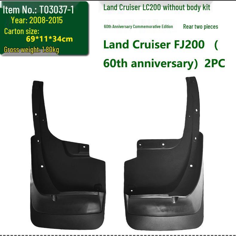 Kompatible Schmutzfänger für 2023 Sequoia, Land Cruiser LC200, GT Body Kit, LC300 und 2024 FJ250.