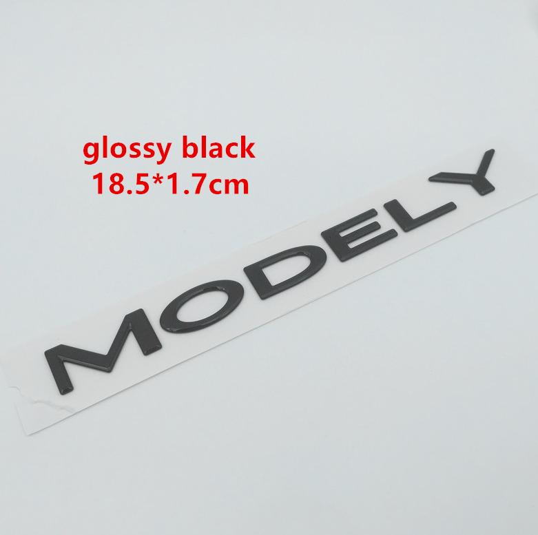 JLIZ2 1pcs 3D ABS for Tesla car Letter Front Hood Head Bonnet Emblem Rear Tail Trunk Sticker Badge Decal styling Accessories