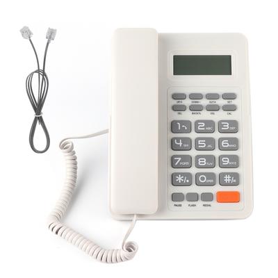 Home Hotel Wired Corded Desktop Phone Office Landline Telephone DTMF FSK English Display White