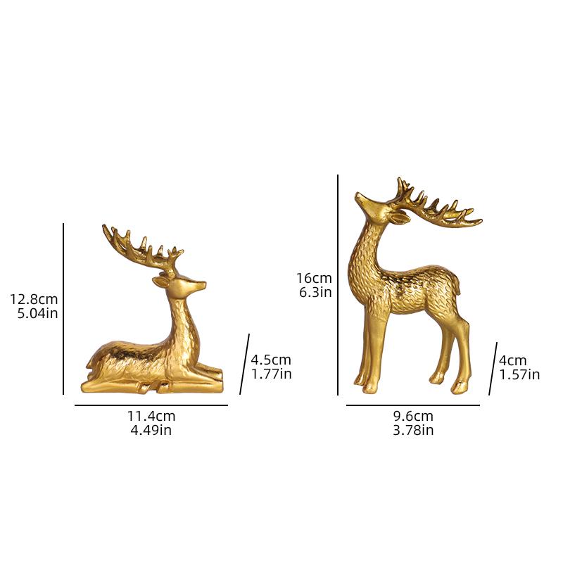 

Набір різдвяних оленів Смоляні святкові прикраси для дому, спальні та вітальні Декор різдвяної атмосфери