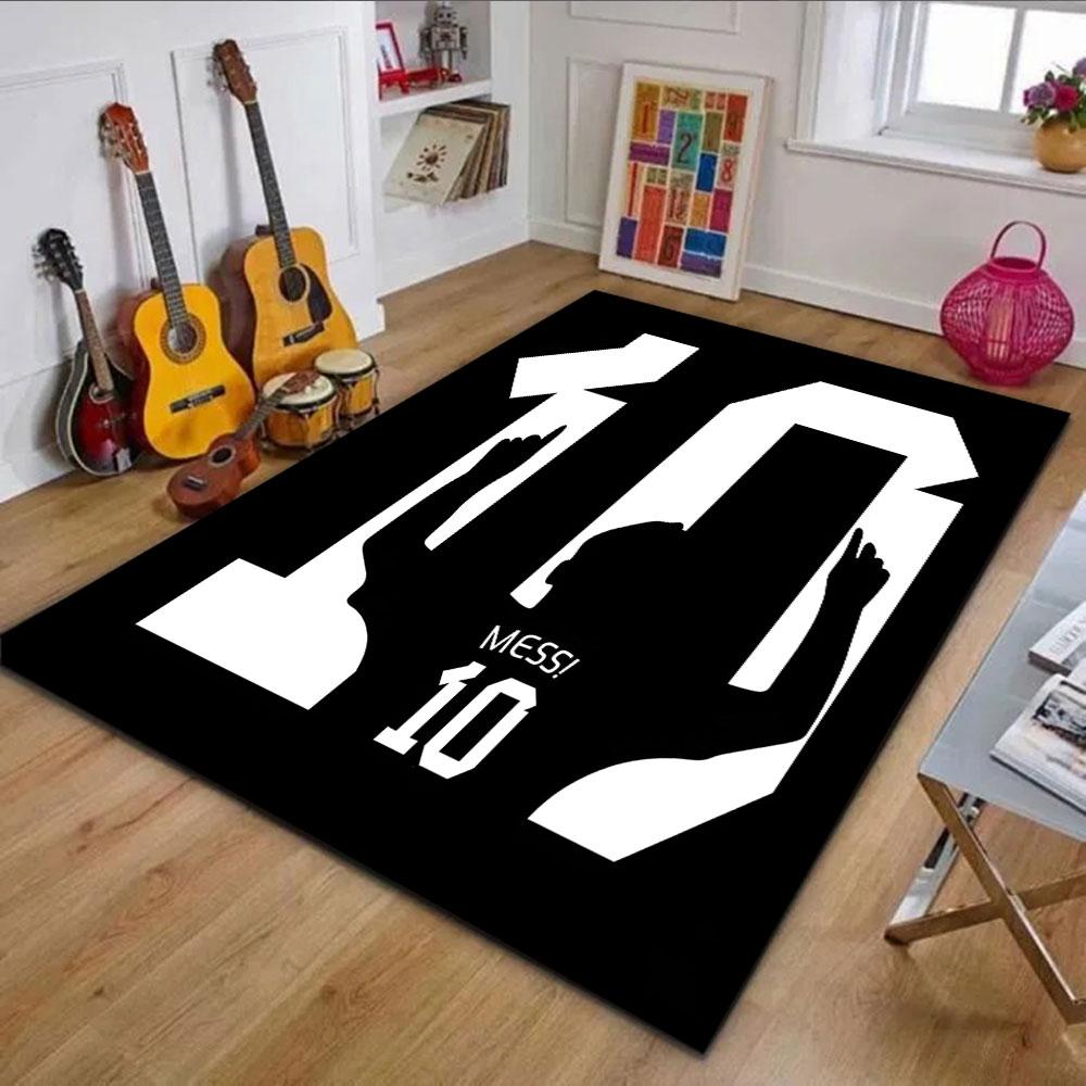 Number 10 Silhouette Celebration Patterned carpet, non slip mat suitable for living room and bedroom sofas