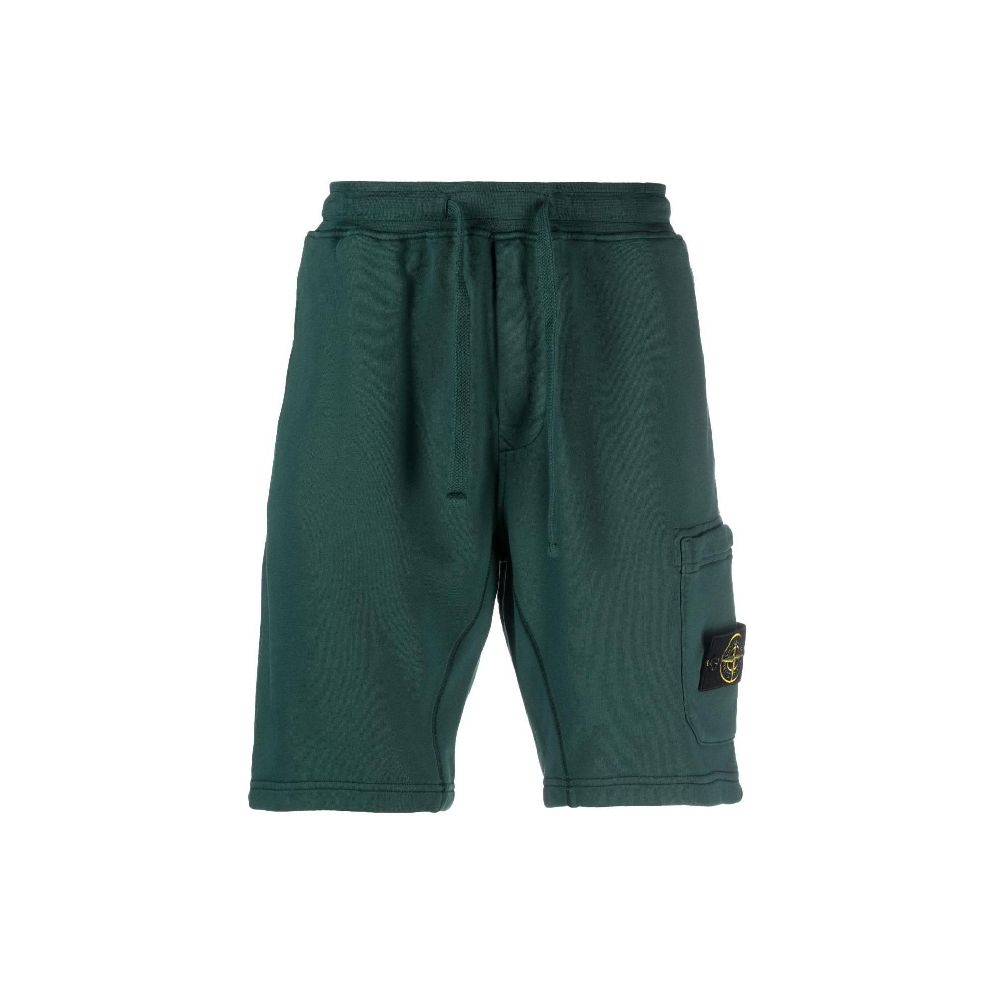 

STONE ISLAND Однотонные шорты-карго с логотипом, мужские шорты, зеленый 791562520-V0057 M