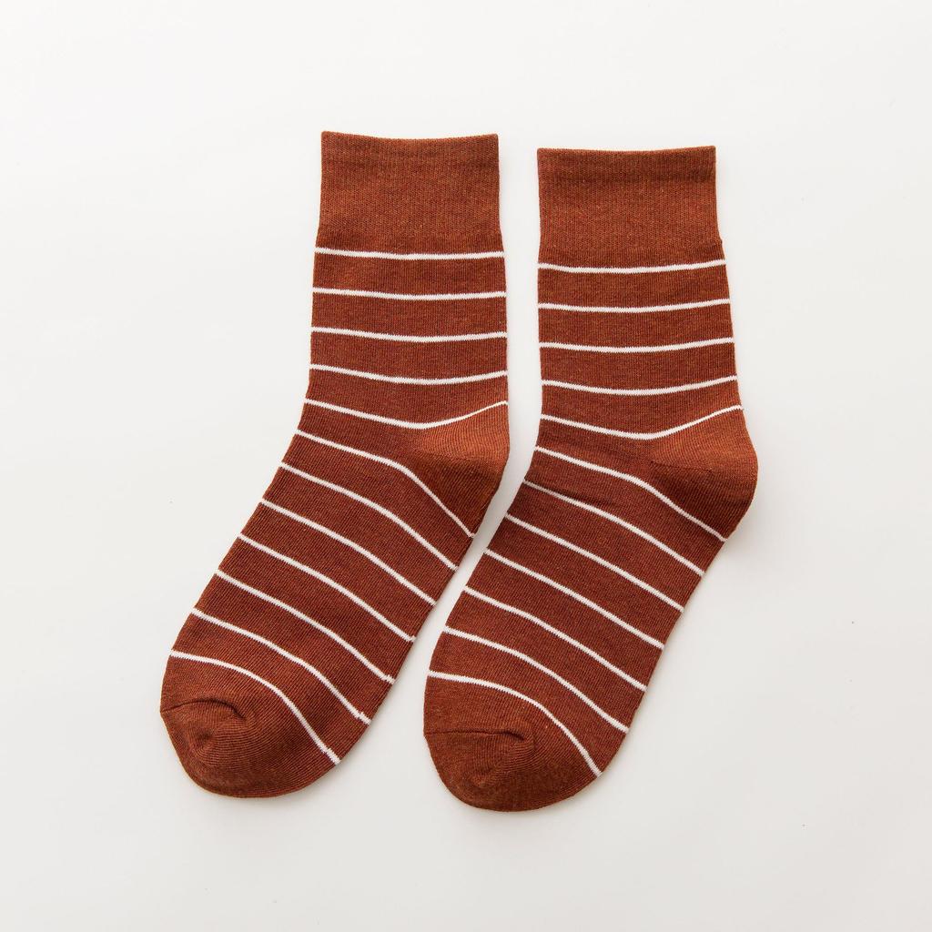 Female Autumn and Winter New Products All Kinds of Striped College Wind Tube Pile Socks