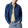 Soft Breathable Loose Fit Short Sleeve Shirt Women Tops Bright-Blue J20J225518-1A4