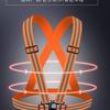 Reflective Vest for Cycling, Night Running, Sanitation, and Construction with Elastic Suspenders for Visibility and Safety