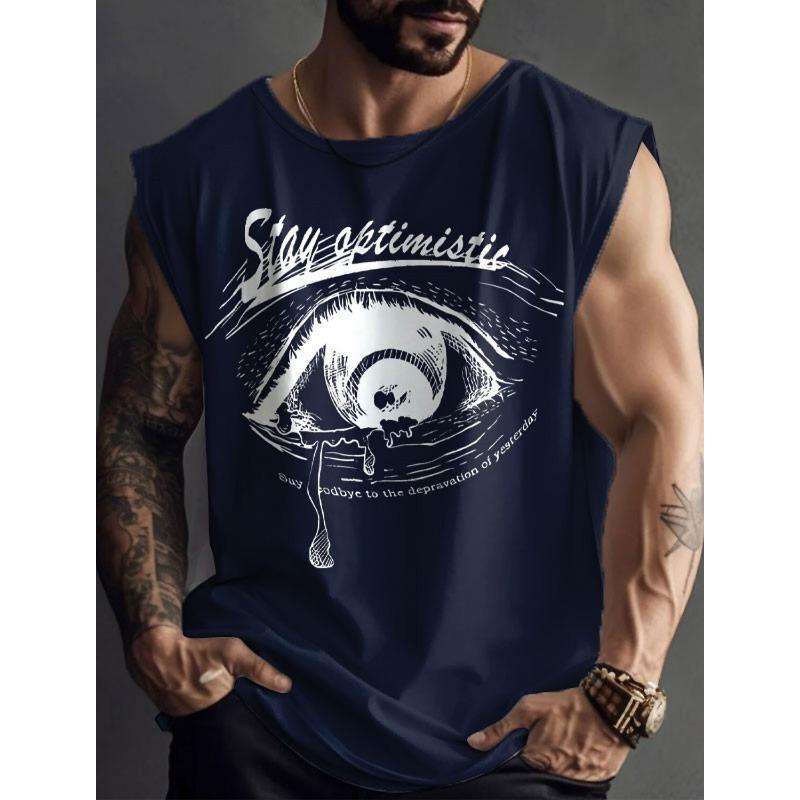 Men's Tank Top Pattern Tribe Round Neck Loose Clothing Daily Sports Sleeveless Printed Fashion Design Menswear