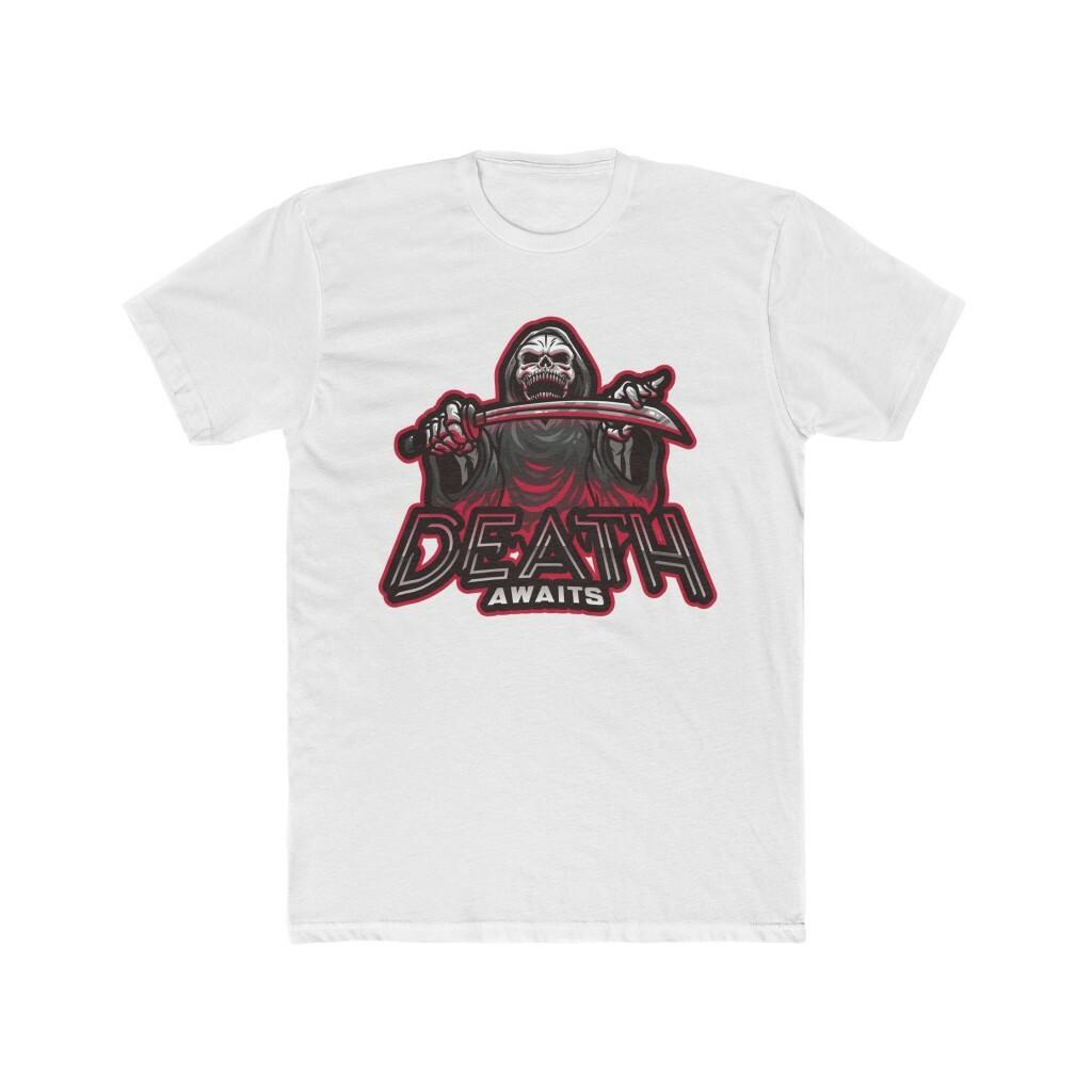 Grim Reaper Death Awaits Men s Graphic Tshirt Tee S разноцветный