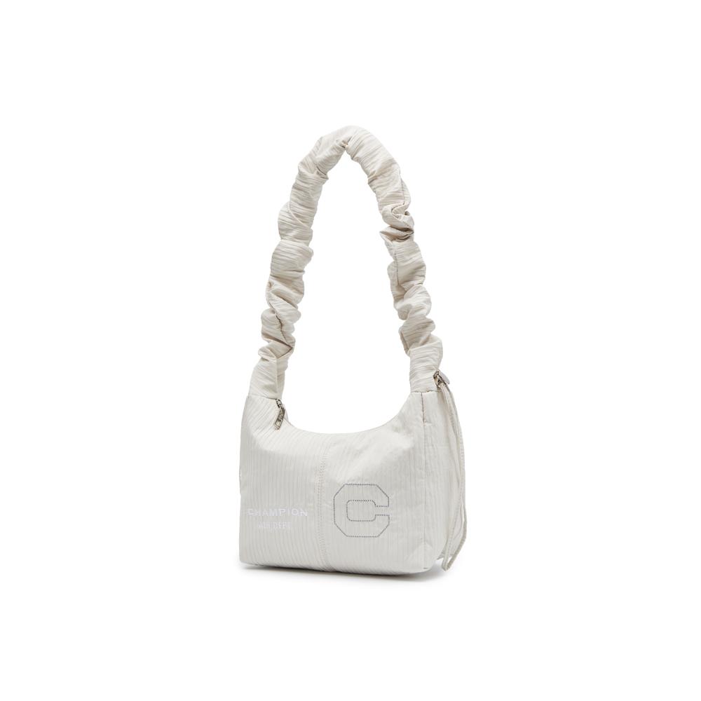 New Champion Fabric Shoulder Bag Unisex Black/Milk White/Medium Blue Denim U5AACPU32