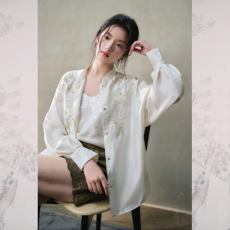 Women s New Chinese Style Heavy Embroidered Shirt Jacket XL