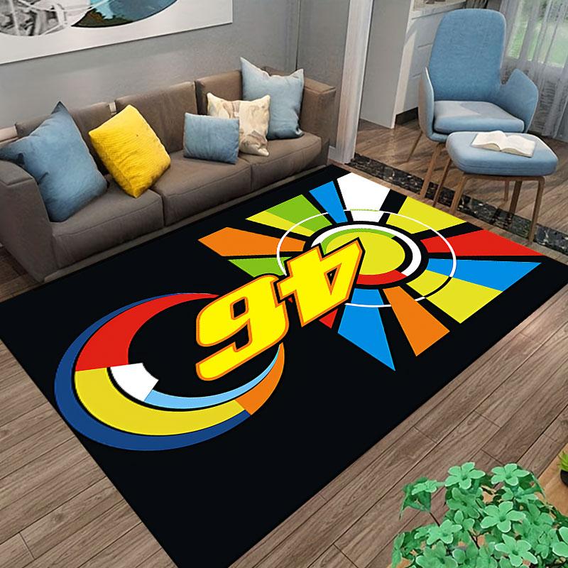 Colorful Number 46 Graphic Carpet suitable as a non-slip mat for the living room or bedroom sofa