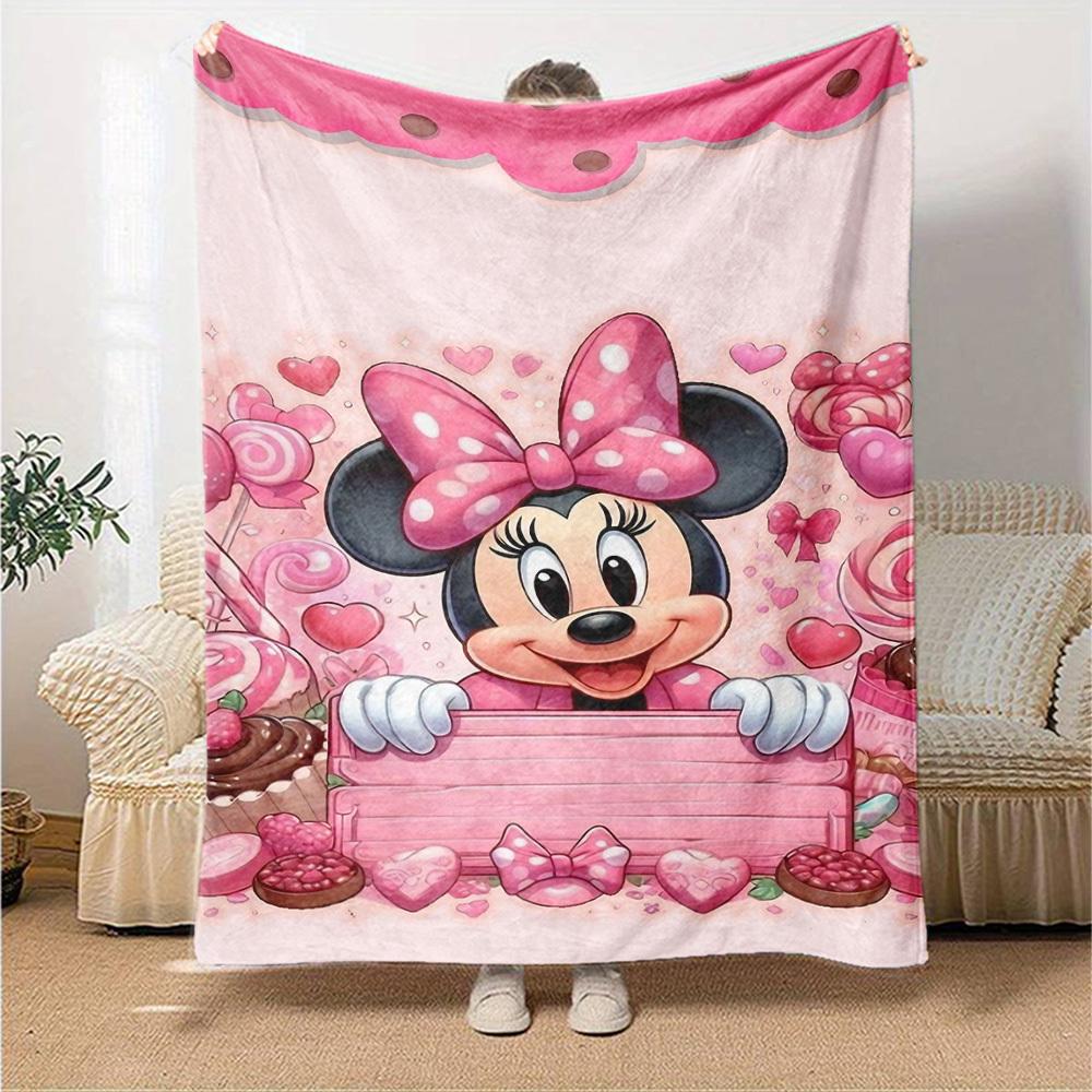 1 pezzo Coperta Dolce Minnie Mouse Leggero Plaid in Flanella per Divano Letto Viaggio Campeggio Soggiorno Ufficio Divano Sedia