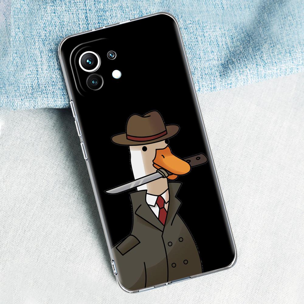 Cartoon Doubt Duck For Poco X5 X3 NFC F5 F4 F3 M3 Clear Case For Xiaomi 12T 12 13 Lite 11 Ultra Mi 10T 5G 11X Pro 11T Soft Cover