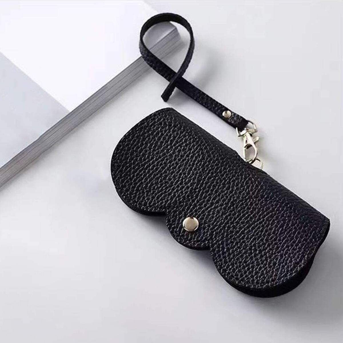 

1 шт. Чехол для очков с тиснением личи, Милый чехол-сумка из ПУ кожи для солнцезащитных очков, очков для чтения, Портативный дорожный аксессуар