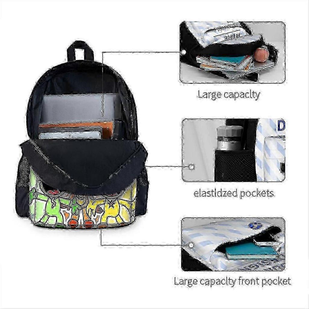 Poppy Playtime-chapter 3 Smiling Critters Student Backpack Three-piece Backpack Set (backpack + Lunch Bag + Pencil Case) 25-26