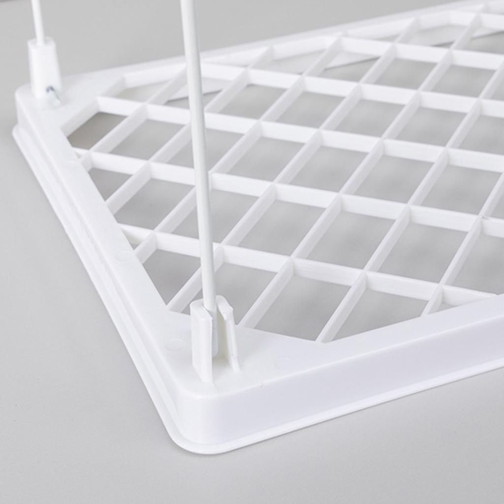 Stacking Cabinet Shelf Stackable Foldable Stand Rack Space Saving Shelf for Kitchen Bathroom Pantry Cupboard Home Office