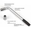 Telescoping Lug Wrench Set - 17/19/21/23mm Sockets, Vehicle Wheel Lug Spanner, Heavy Duty Car Repair Replacement Tool