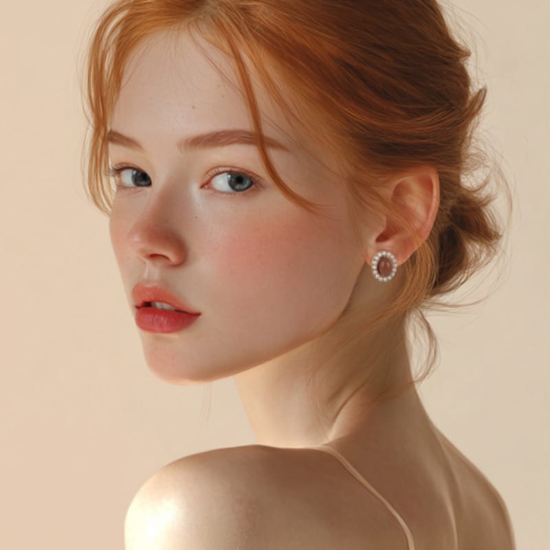 AUGUST ALICE Antique Bold Vintage Ember Pearl Earrings