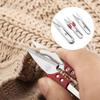 Daikichi U-Shaped Spring Scissors - Stainless Steel, Three-Hole, Small for Thread and Embroidery