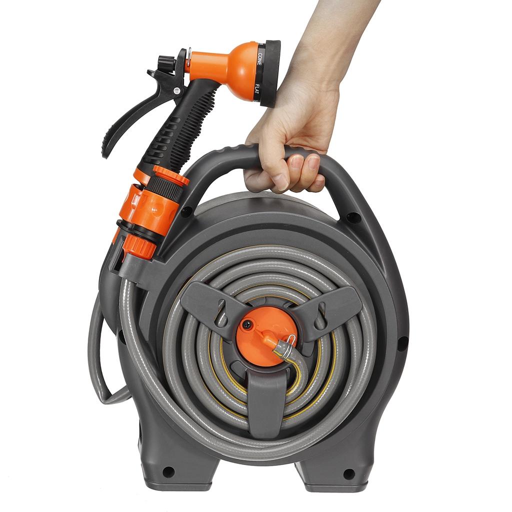 Random color Portable Water Hose Reel Retractable With Water Spray Guns Water Spray Agricultural Garden/Home Storage Suit Cart Car Wash Hose