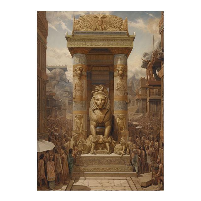 Ancient Egyptian Building Pyramid Prints Poster Canvas Painting Modern Wall Art Pictures For Living Room Bedroom Home Decoration