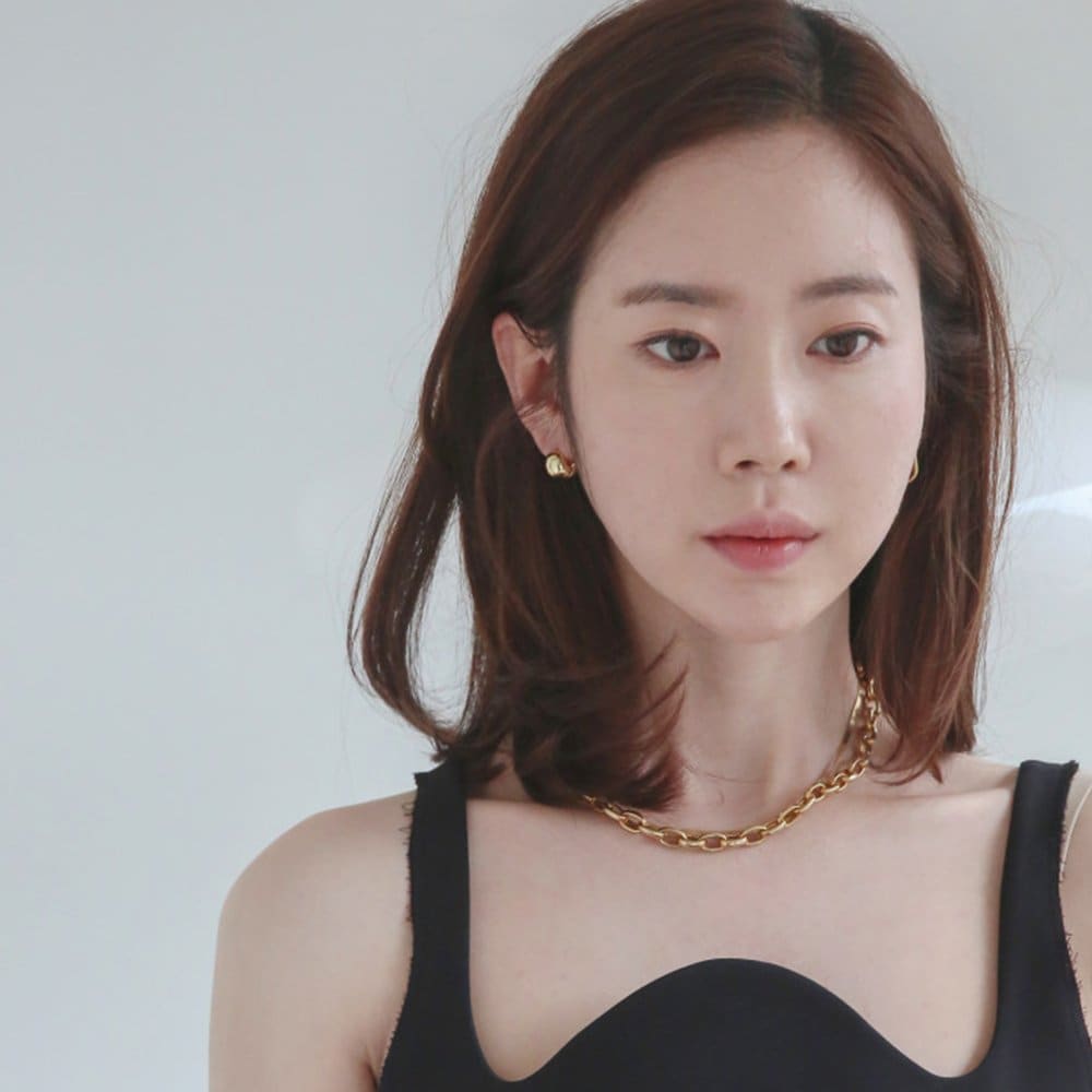 [ Modernlike / Headquarters genuine product ] 14K Gf silver round one-touch ball earrings gold