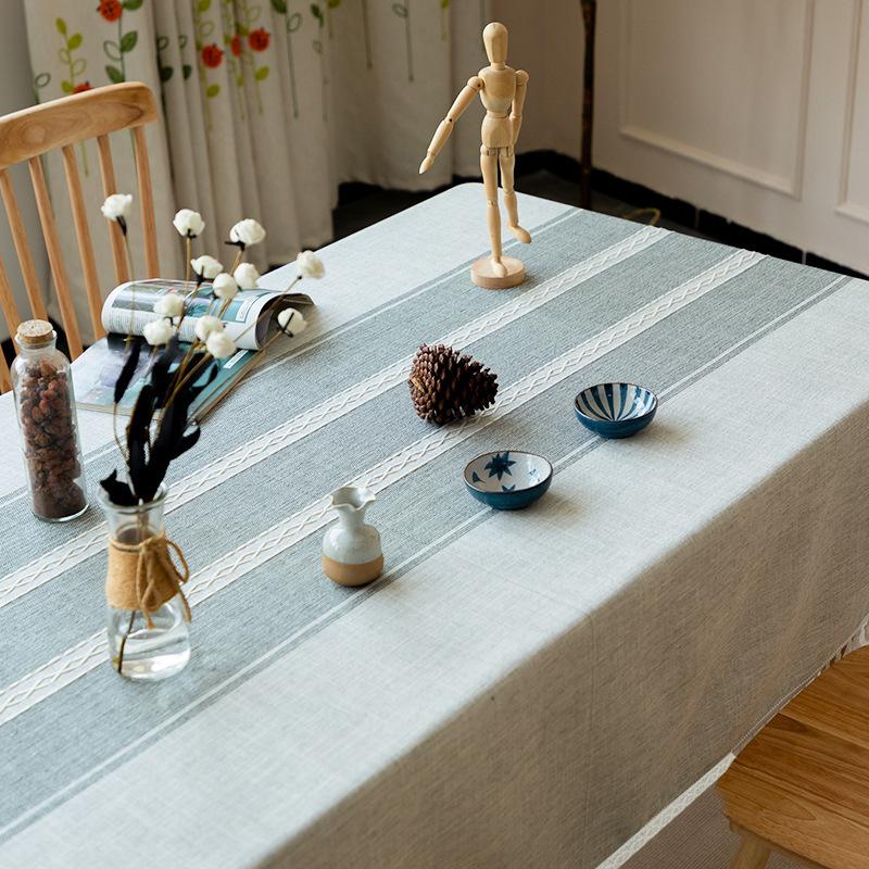 Henggang Waterproof Tablecloth Household Cotton And Linen Dining Table Cloth Anti-Penetration Table Mat Book Tablecloth Cover Towel