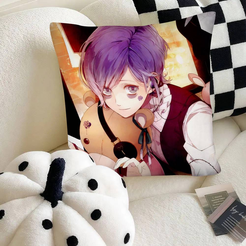 Sakamaki Kanato Otome Game DIABOLIK LOVERS Pillow Case Square Pillow Bedroom Sofa Leisure Comfort Cushion Car Home Decoration