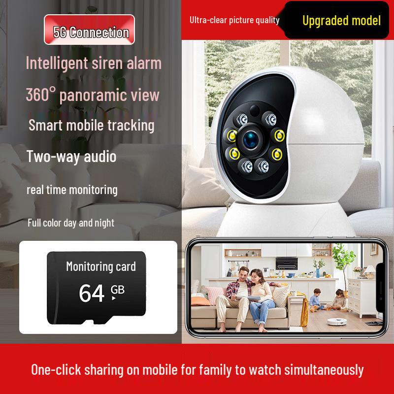 3 Million Smart 5G WiFi Home Surveillance Camera with Dual-Band, Remote Alarm Monitoring & Two-Way Voice Intercom