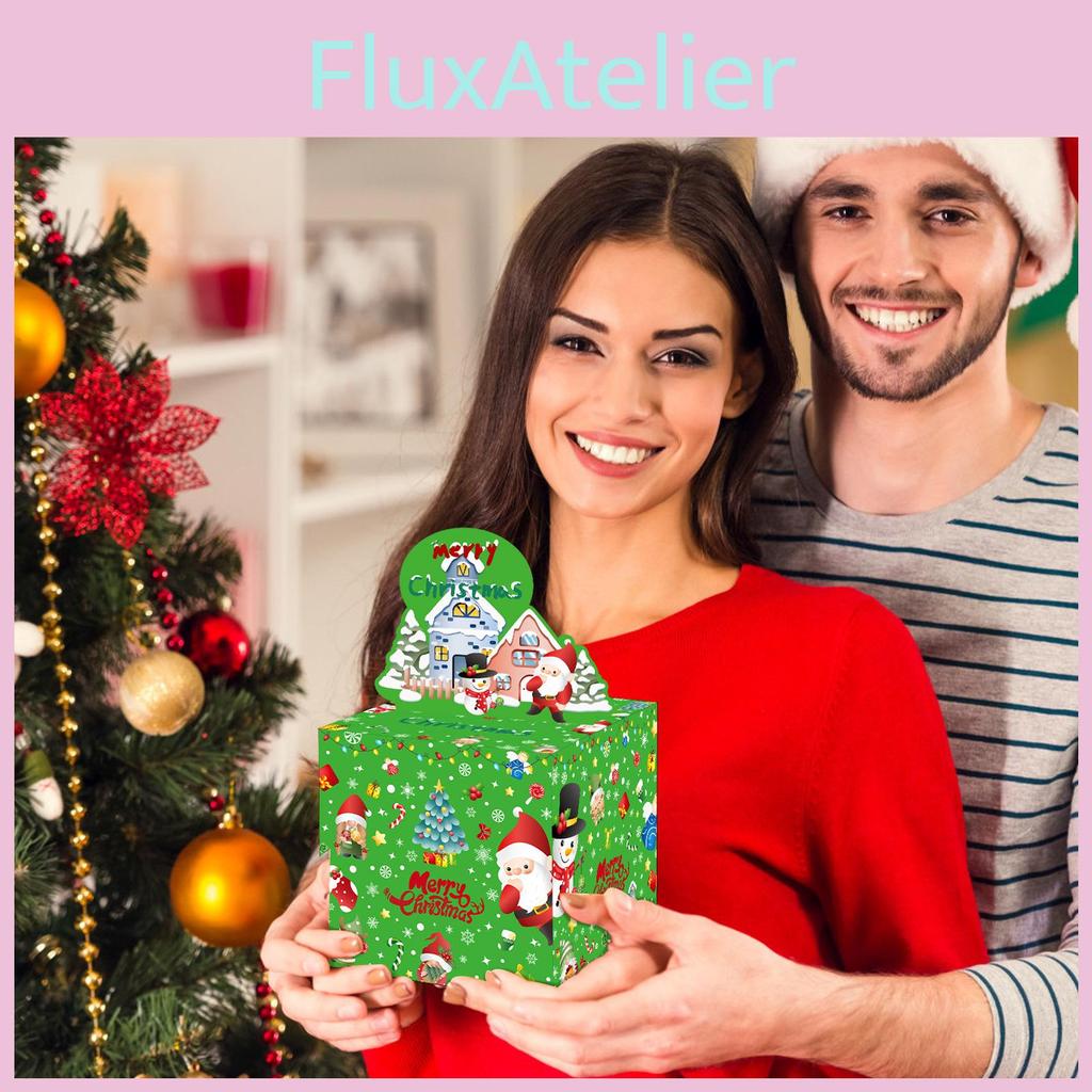 Christmas Themed Gift Box With Santa Design For Holiday Events And Gift Exchange