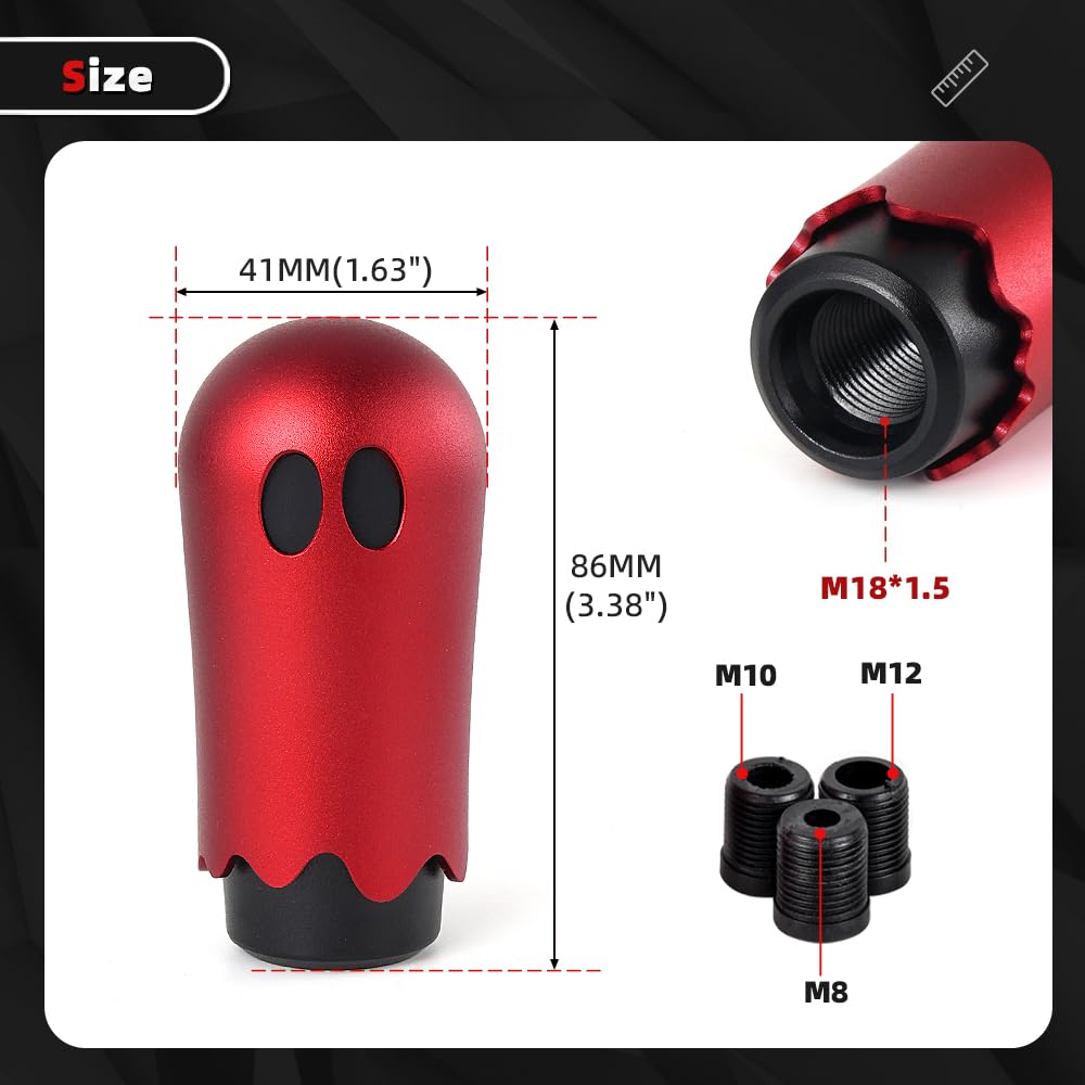 MUTEKI Car Shift Knob, Halloween, Ghost, Cute, Demon Style, Universal Gear Shift Knob, Extendable,