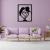 Couple Heart Metal Wall Art Romantic Love Decor Modern Silhouette Design