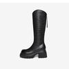 BASTO Women's Winter Chunky Heel V-Cut Riding Boots F2181DG5