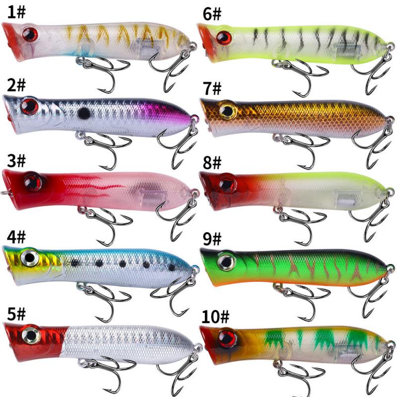 10PCS 8CM-11GSurface-level wave-paddling lure, new freshwater plastic bionic artificial bait for mandarin fish and bass, hard ba