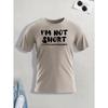 I'M NOT SHORT Print T Shirt, Tees For Men, Casual Short Sleeve T-shirt For Summer
