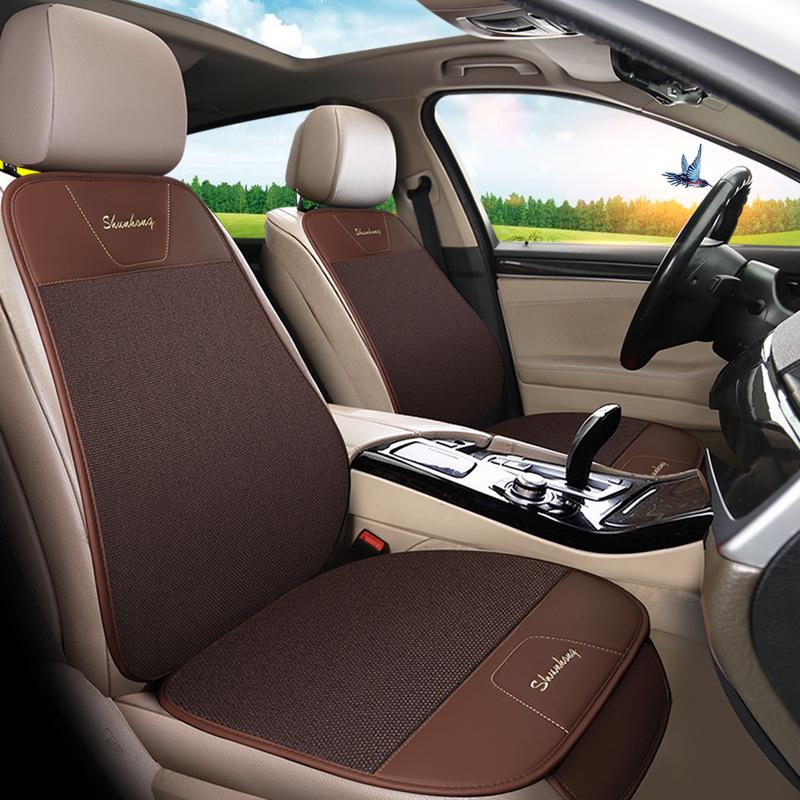 Vier Jahreszeiten Universal Auto- & Bürostuhl Sitzkissen Set – Bequeme Baumwolle & Leinen Dual-Use, Ohne Rückenlehne, 3-teilig