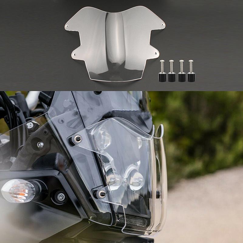 For Yamaha Tenere 700 2019 2020 2021 2022 Acrylic Front Headlight Protector Light Cover with Mounting Motorcycle Accessories