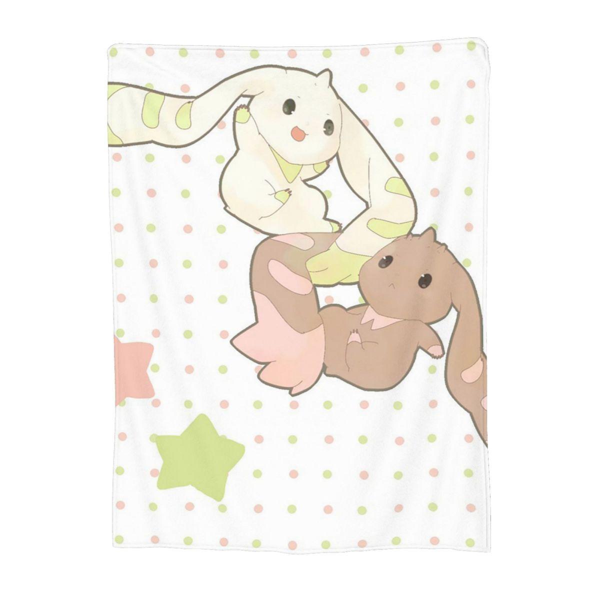 

Terriermon Lopmon Blanket Soft Warm Flannel Throw Blanket Bedspread for Bed Living room Picnic Travel Home Sofa 75x90cm