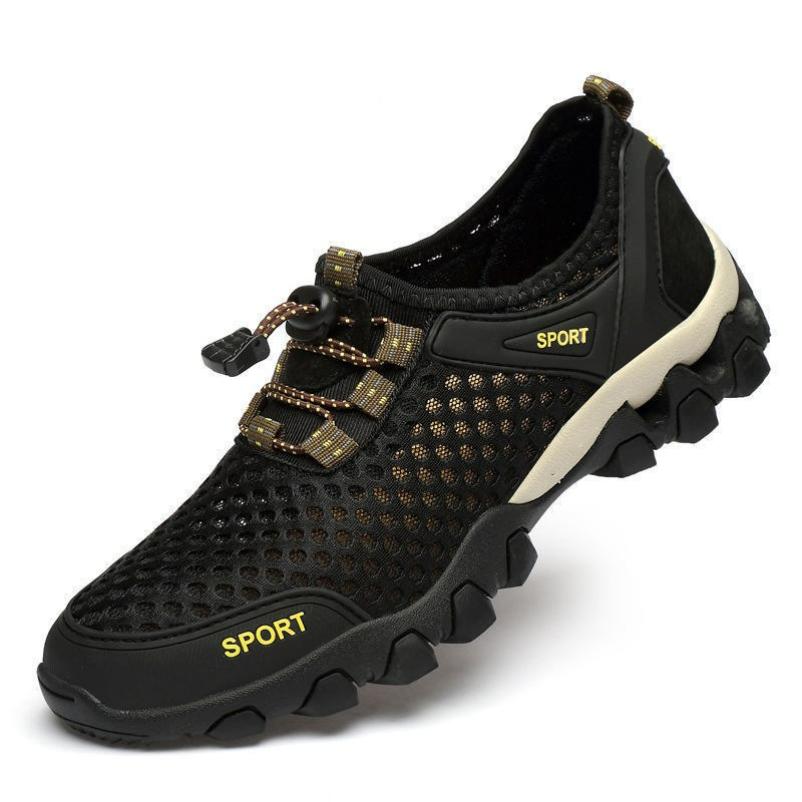 

Autumn Casual Sports Shoes Mesh Outdoor Hiking Shoes Men s Outdoor Wading Shoes Men EU43/CN44 чёрный