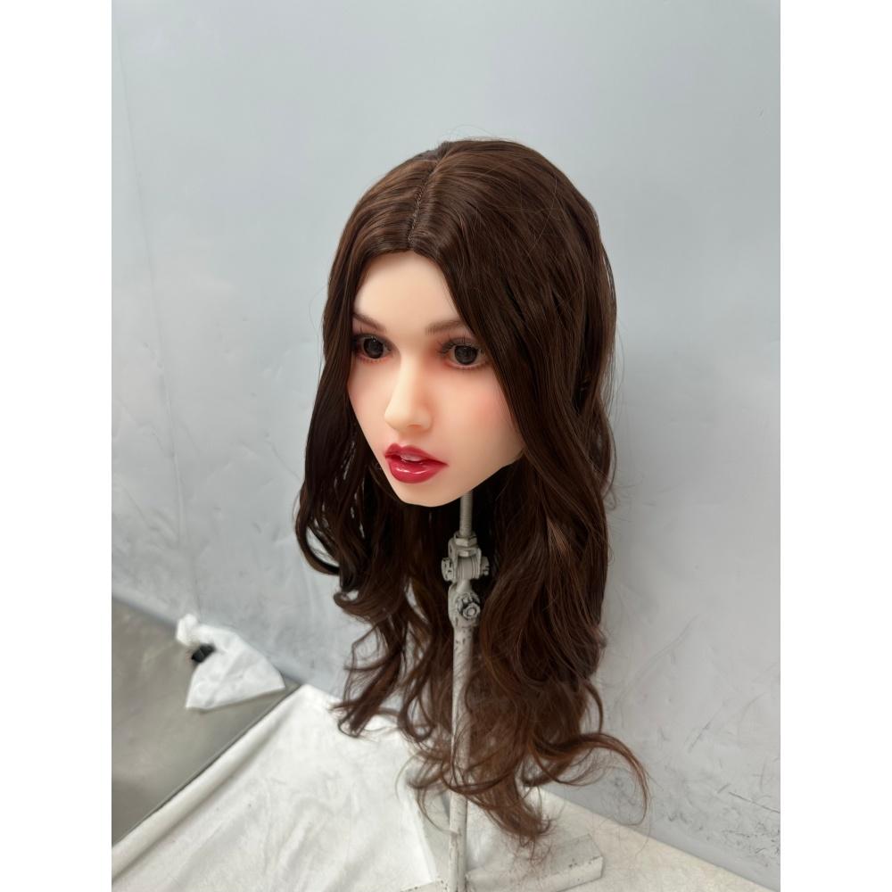 Hlava sexuální panenky pro dospělé Vynikající make-up TPE Měkká gumová hlava Vyřezávaná s ústy Orální sex Pánská sexuální hračka