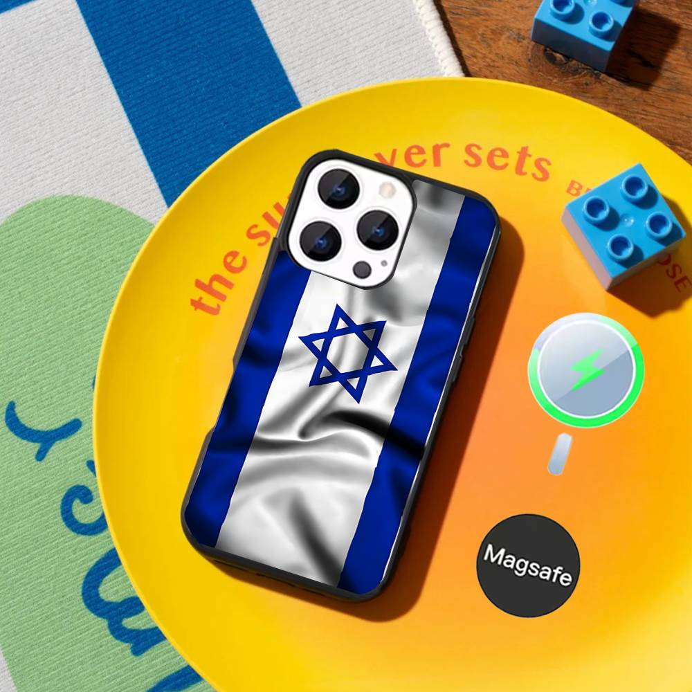 Star of David I-Israel Flag Phone Case For iPhone 17,16,15,14,13,12,11,Pro,Max,Plus,Mini,SE4 Magnetic Magsafe Wireless Charging