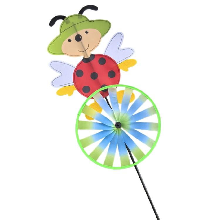 

Устойчивая к погодным условиям Ветряная мельница-пугало Спиннер Украшение для газона Вращающиеся лопасти Простая установка в грунт Для патио садов зелёный