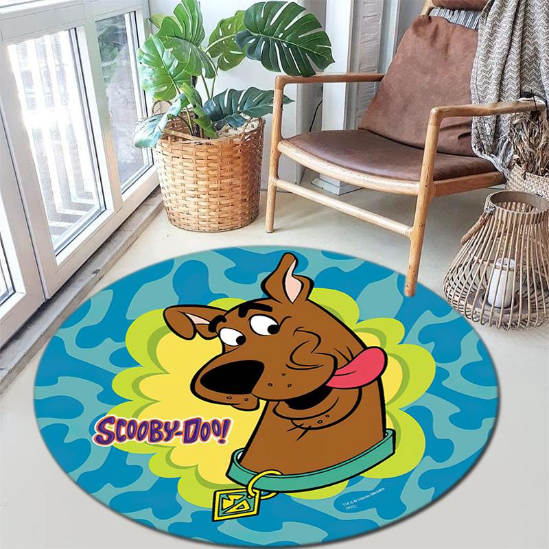 Halloween Supernatural Comedy Adventure Movie Scooby-Doo Round Carpet Soft Home Decoration Corridor Table and Chair Anti Slip Outdoor Floor Mat Rug 16