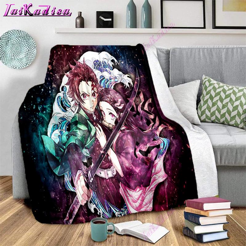 

Камадо Незуко фланелевое одеяло «Убийца демонов» для спальни, гостиной, теплое мягкое фланелевое одеяло, одеяло для подарка на все сезоны