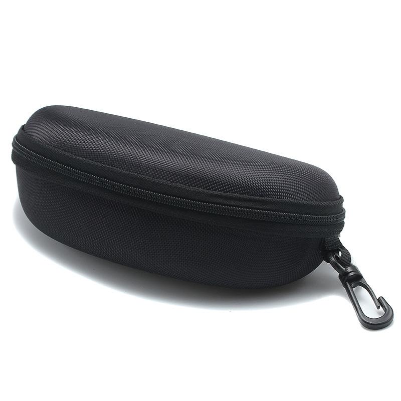 1PC Hard Zipper Carabiner Sunglasses Case Portable Travel Eyewear Protector Box Glasses Storage Accessories