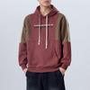 Design Sense Contrasting Color Splicing Heavy American Sweater Men'S Loose Large Size Trendy Couple Hoodie